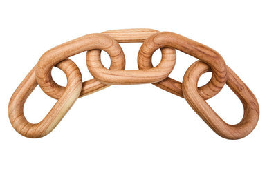 Natural Wood 5 Link Table Decor Chain