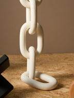 White Wood 5 Link Table Decor Chain