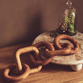 Brown Wood Five Link Table Decor Chain
