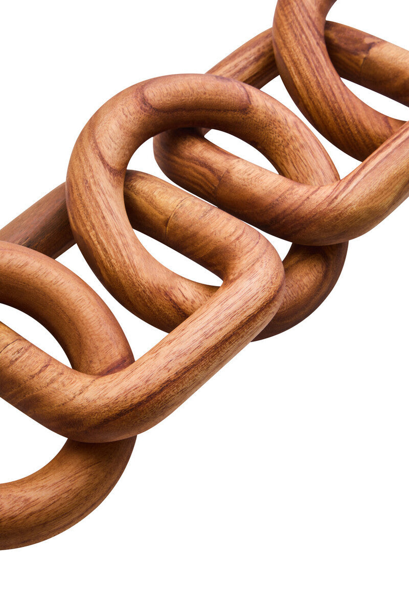 Brown Wood Five Link Table Decor Chain