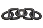 Black Wood Five Link Table Decor Chain