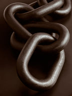 Black Wood Five Link Table Decor Chain
