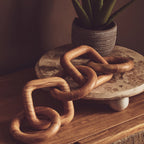 Natural Wood Five Link Table Decor Chain