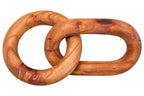 Brown Wood 2 Link Chain Decor