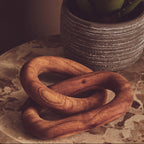 Brown Wood 2 Link Chain Decor
