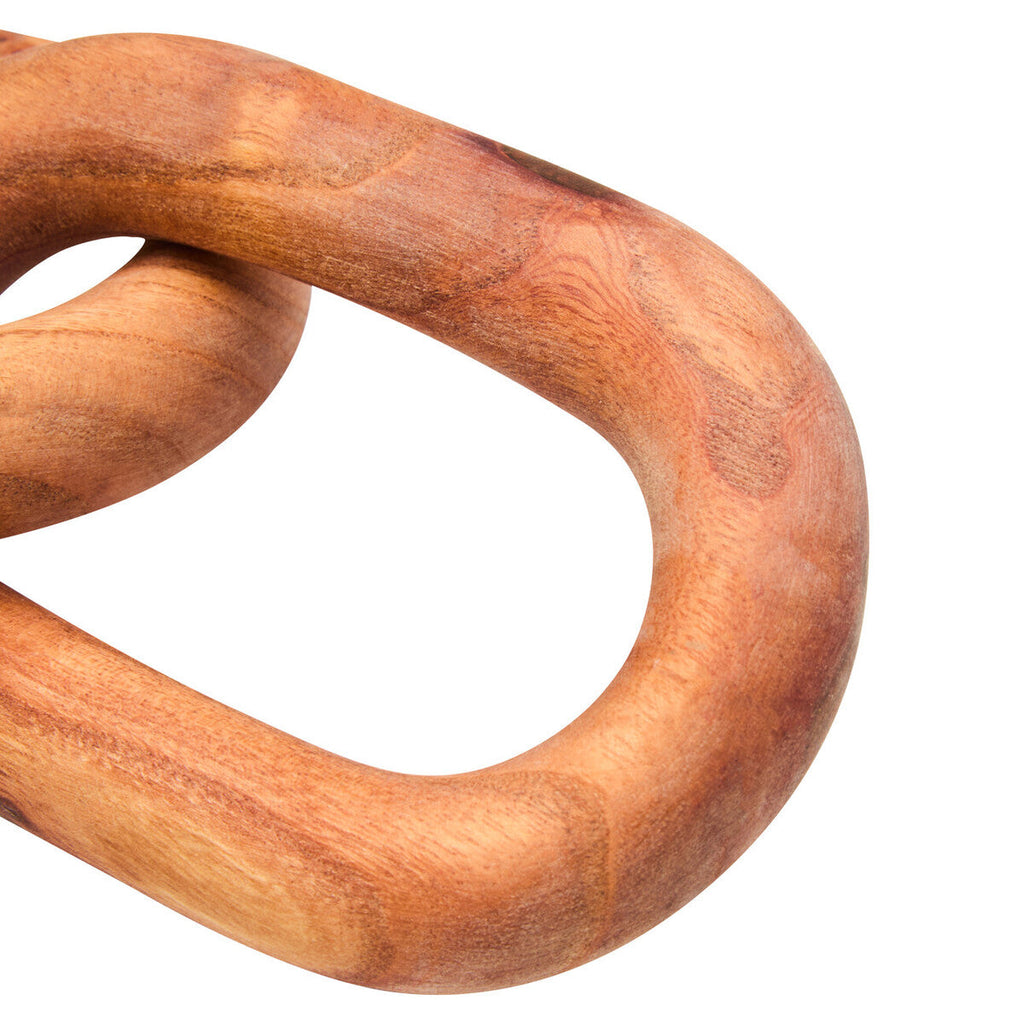 Brown Wood 2 Link Chain Decor