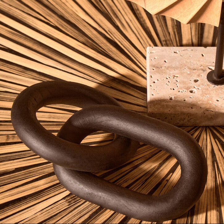 Black Wood 2 Link Chain Decor