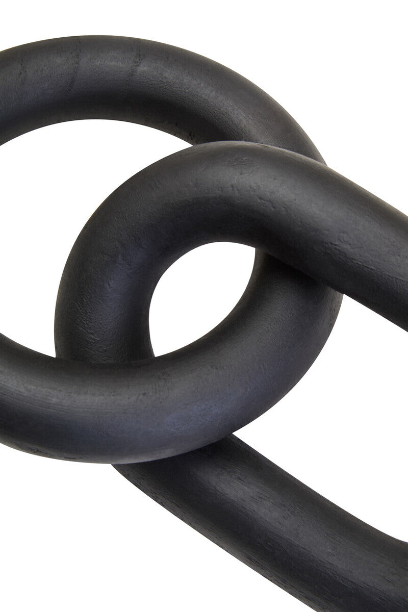 Black Wood 2 Link Chain Decor