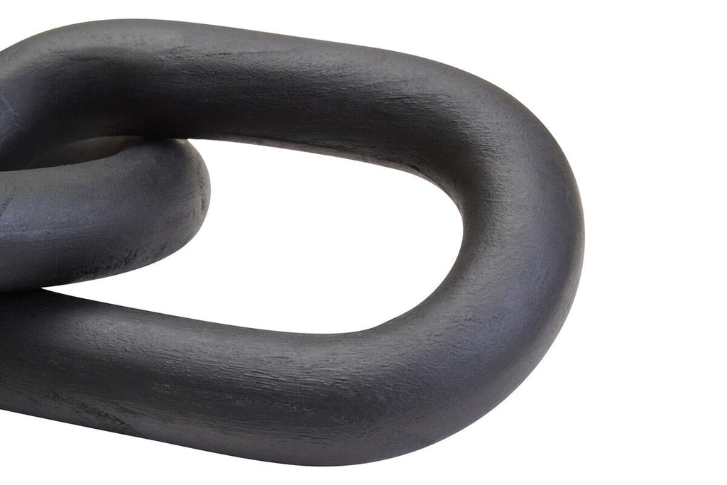 Black Wood 2 Link Chain Decor
