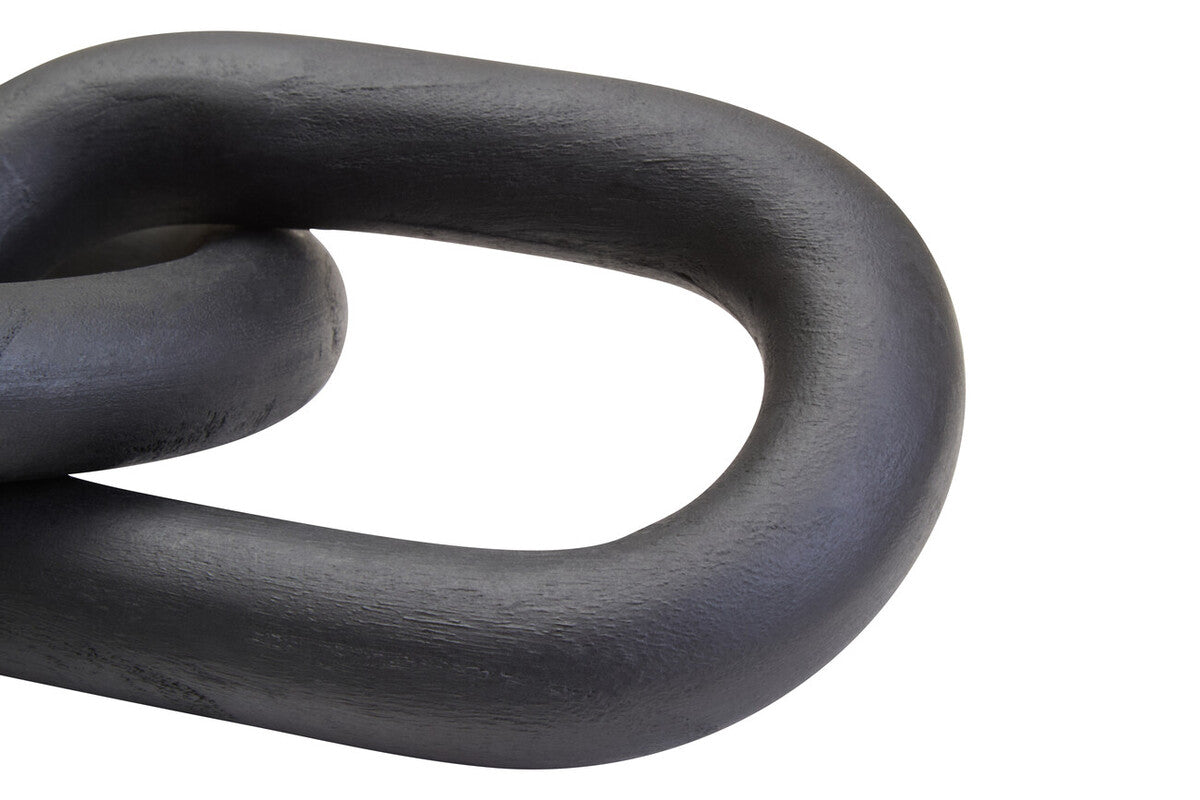 Black Wood 2 Link Chain Decor