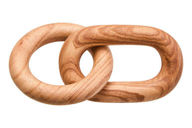 Natural Wood 2 Link Chain Decor