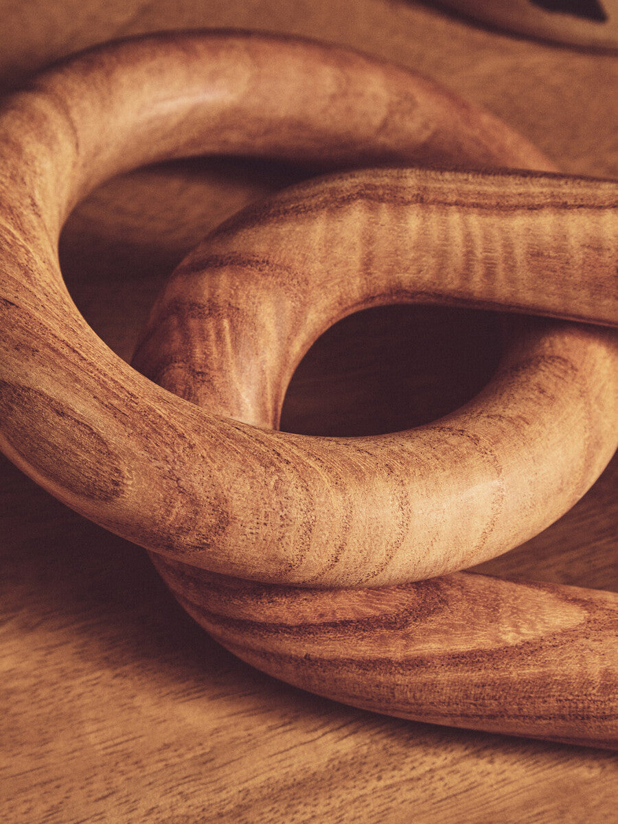 Natural Wood 2 Link Chain Decor