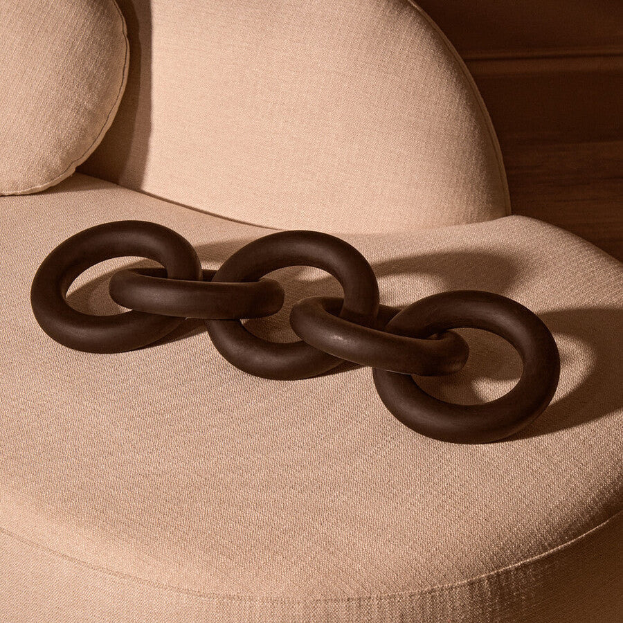 Black Wooden 5 Link Floor Decor Chain