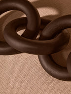 Black Wooden 5 Link Floor Decor Chain
