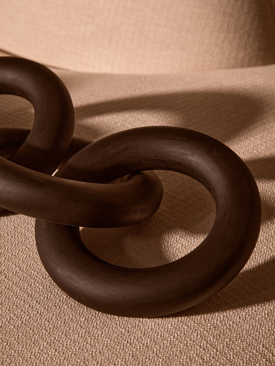 Black Wooden 5 Link Floor Decor Chain