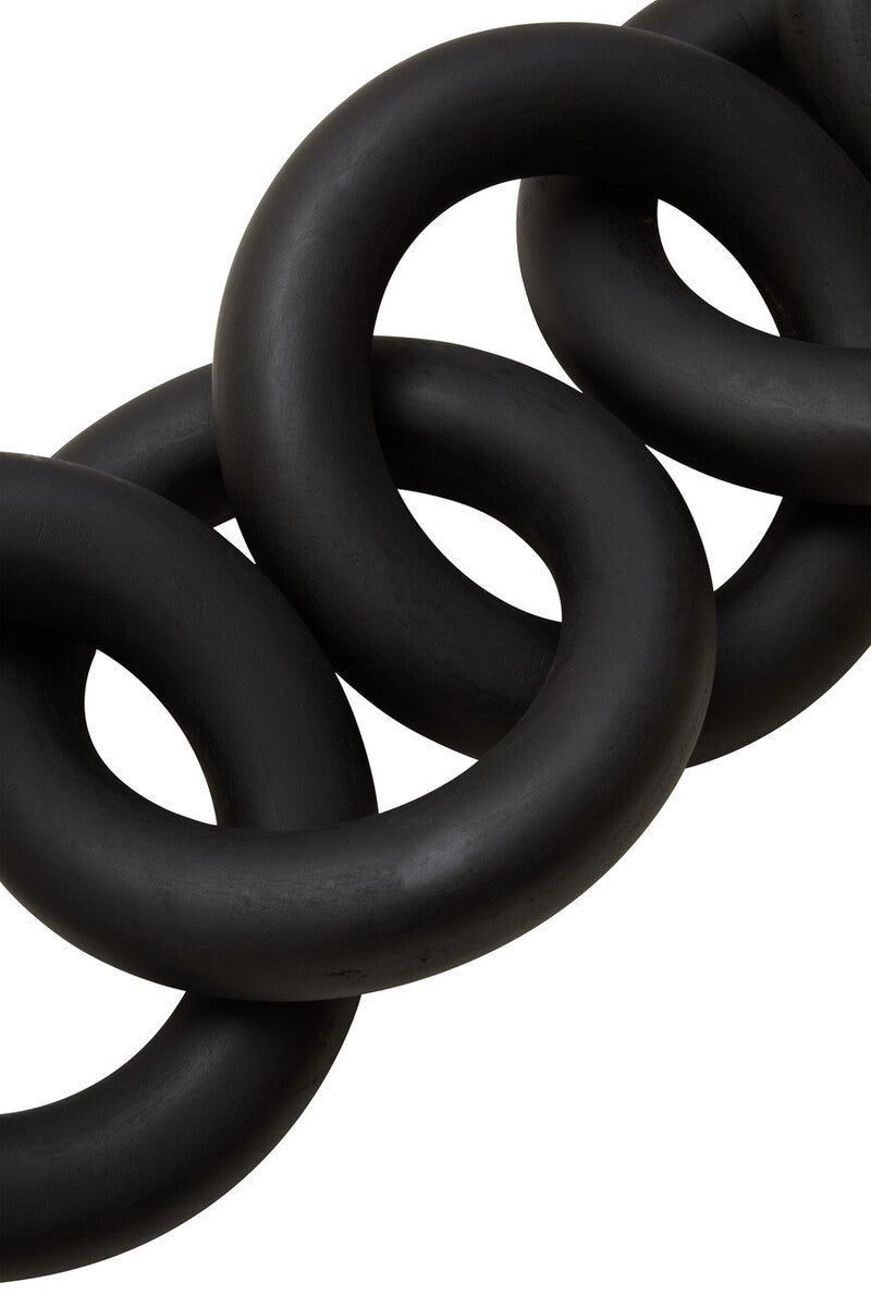 Black Wooden 5 Link Floor Decor Chain
