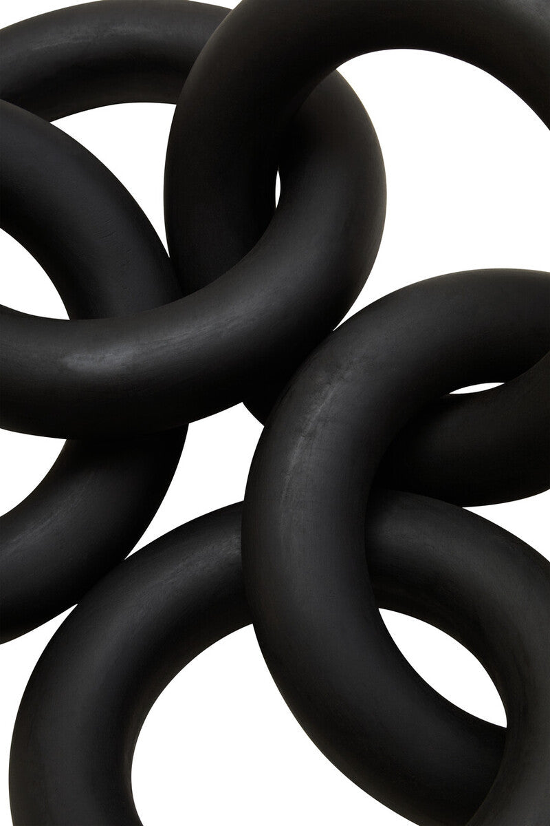 Black Wooden 5 Link Floor Decor Chain