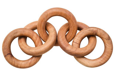 Natural Wooden 5 Link Floor Decor Chain