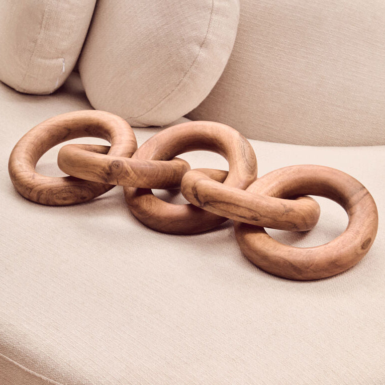Natural Wooden 5 Link Floor Decor Chain