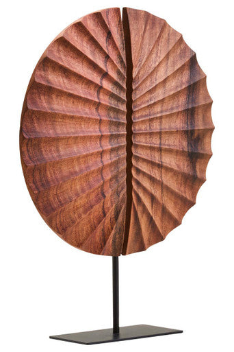 Brown Wood Sculpture with Black Base | Westo