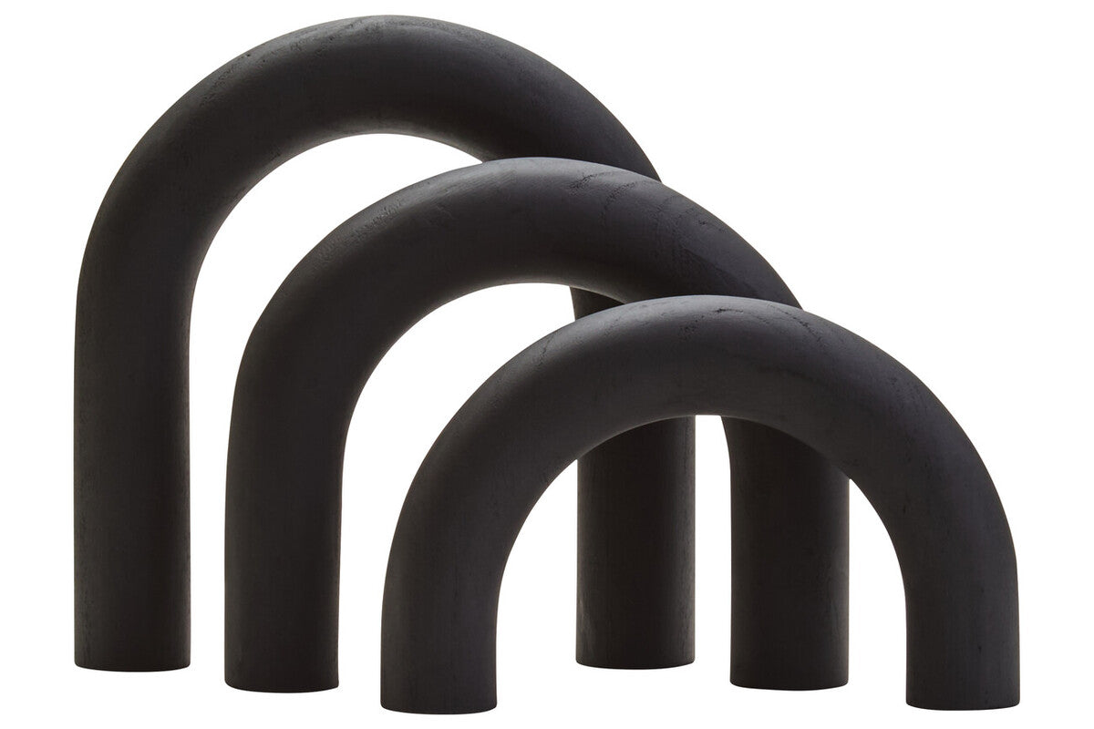 Black Wood Arch Sculpture | Cato