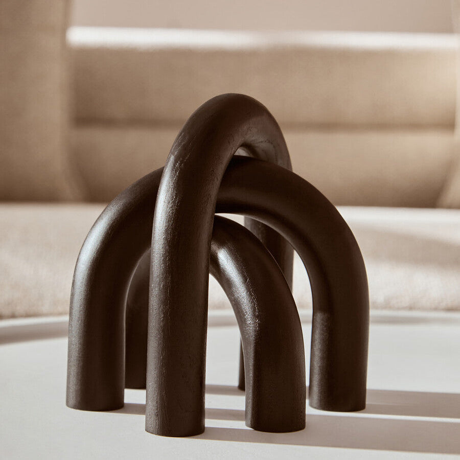 Black Wood Arch Sculpture | Cato
