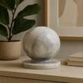 White Marble Ball Sculpture