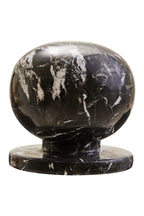 Black and White Veined Marble Ball Sculpture | Zoro