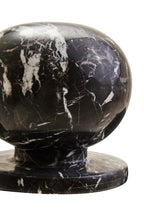 Black and White Veined Marble Ball Sculpture | Zoro