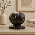 Black and White Veined Marble Ball Sculpture | Zoro