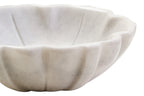 Small White Marble Lotus Bowl
