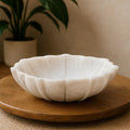 Small White Marble Lotus Bowl