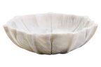 Medium White Marble Lotus Bowl