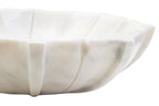 Large White Marble Lotus Bowl
