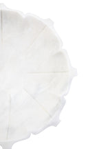 Large White Marble Lotus Bowl