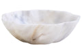 Small White Marble Scalloped Bowl