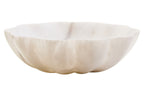 Medium White Marble Scalloped Bowl