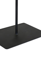 Travertine Ridged Disc Sculpture with Black Metal Base