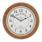 58cm Dia Tan Genuine Leather Large Wall Clock