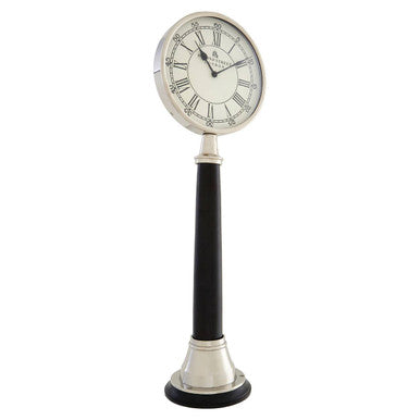 Black and Silver Large Table Clock