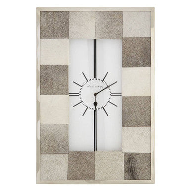 Leather Patchwork Wall Clock
