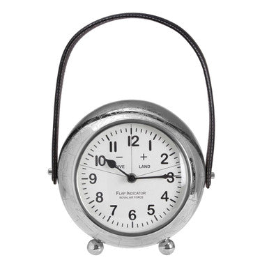 Silver Large Table Clock