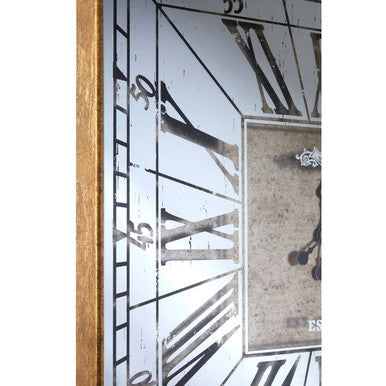 Distressed Gold Wall Clock