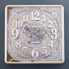Antique Gold Square Wall Clock