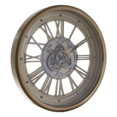 82cm Dia Antique Gold Round Wall Clock