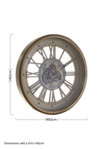 82cm Dia Antique Gold Round Wall Clock