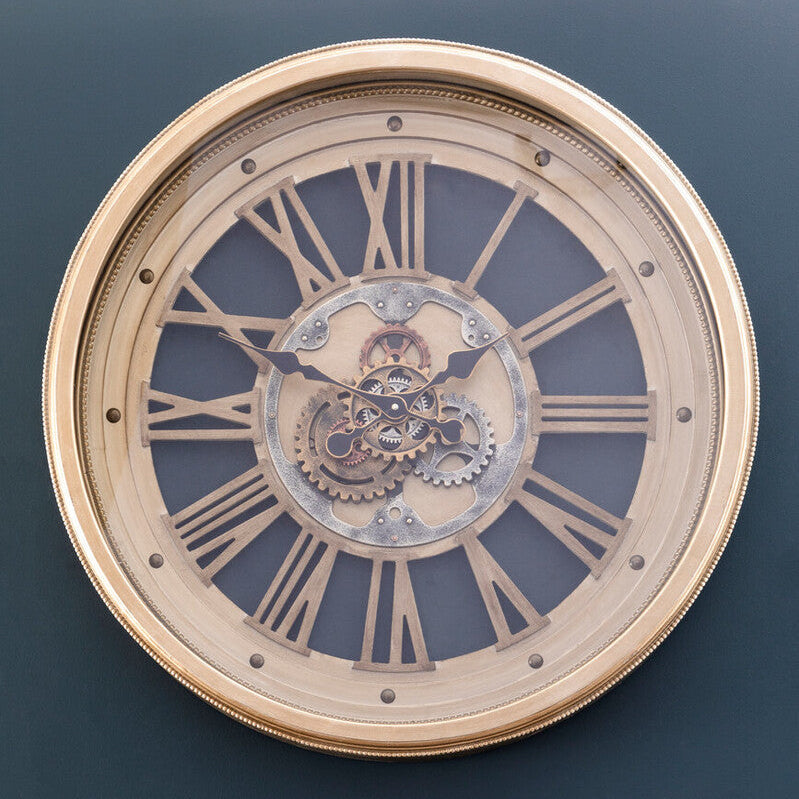 82cm Dia Antique Gold Round Wall Clock