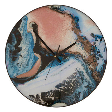 45cm Dia Pink and Blue Wall Clock