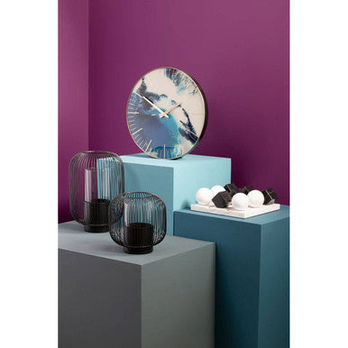 45cm Dia Blue Abstract Wall Clock