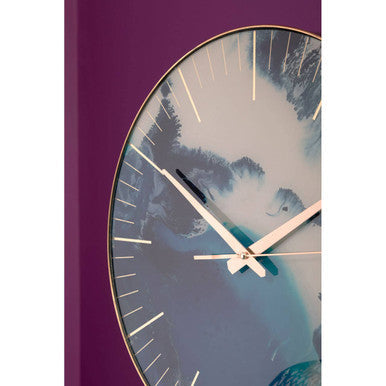 45cm Dia Blue Abstract Wall Clock